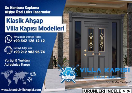 Istanbul Villa Kapısı Klasik Modern Villa Kapıları Dış Etkenlere Dayanıklı Kompozit Villa Kapısı Modelleri